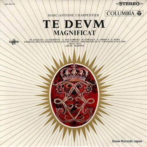 MARTINI, LOUIS charpentier; te deum / magnificat OS-352-R