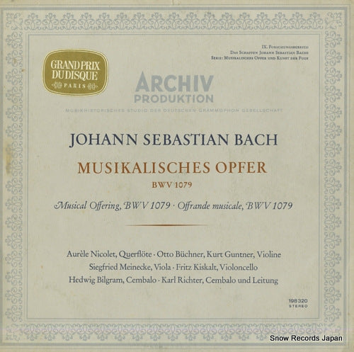 RICHTER, KARL bach; musikalisches opfer bwv1079 198320