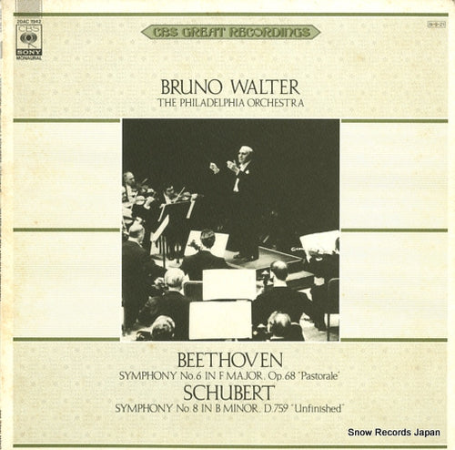 WALTER, BRUNO beethoven; symphony no.6 in f major, op.68 "pastoral" 20AC1942