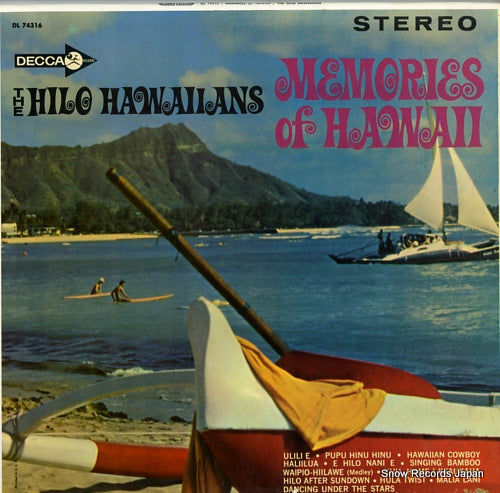 HILO HAWAIIANS, THE memories of hawaii DL74316