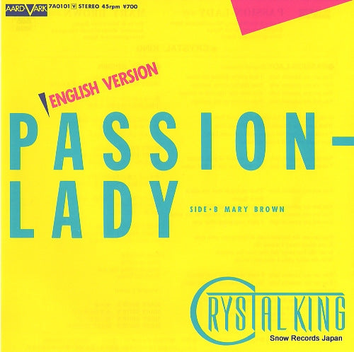 CRYSTAL KING passion-lady(english version) 7A0101