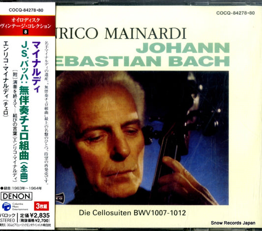 MAINARDI, ENRICO bach; die cellosuiten COCQ-84278