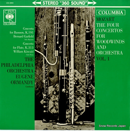 KINCAID, WILLIAM / BERNARD GARFIELD mozart; the four concertos woodwinds and orchestra vol.1 OS-284