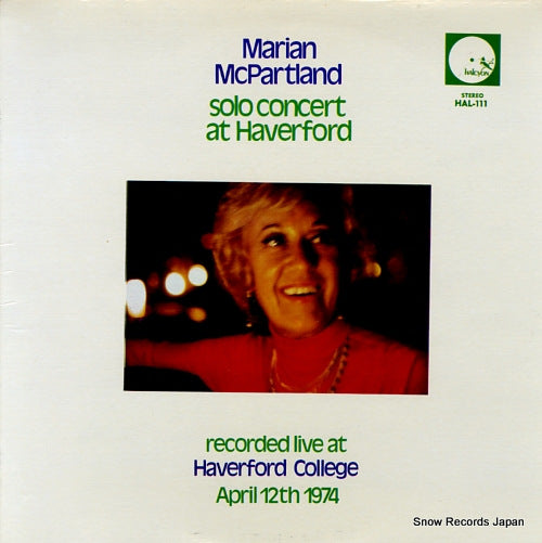 MCPARTLAND, MARIAN solo concert at haverford HAL-111