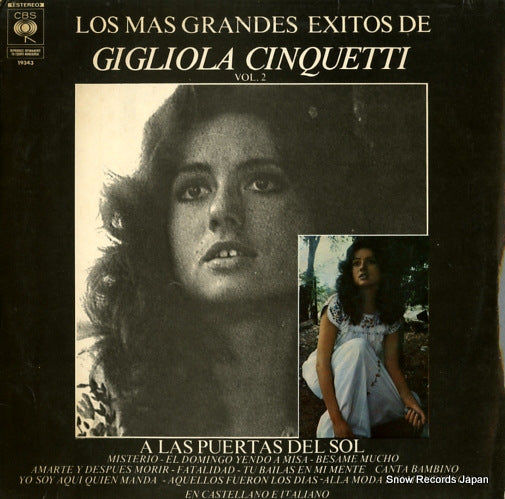 CINQUETTI, GIGLIOLA los mas grandes exitos de gigliola cinquetti CBS19343
