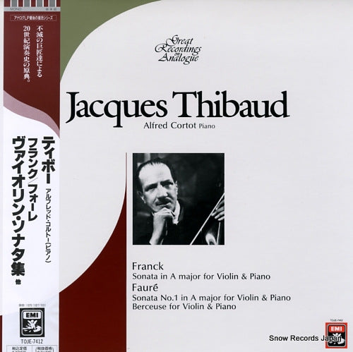 THIBAUD, JACQUES franck & faure; sonata for violin & piano TOJE-7412