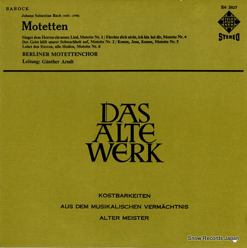 ARNDT, GUNTHER bach; motetten SH5107