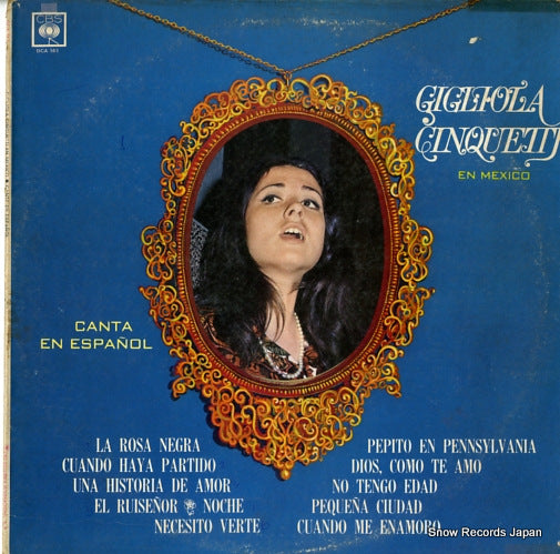 CINQUETTI, GIGLIOLA gigliola cinquetti en mexico (canta en espanol) DCA563