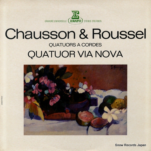 QUATUOR VIA NOVA chausson & roussel; quatuors a cordes STU70635