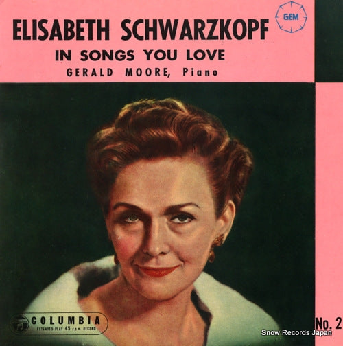 SCHWARZKOPF, ELISABETH in songs you love no.2 GM-9