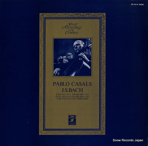 CASALS, PABLO bach; suite no.5 and no.6 for 'cello unaccompanied GR-2018