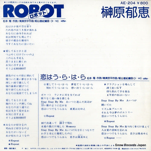 SAKAKIBARA, IKUE robot AE-204