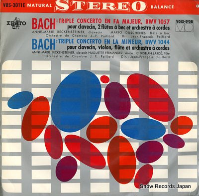 PAILLARD, JEAN-FRANCOIS bach; triple concertos en fa majeur eten la mineur VOS-3011E