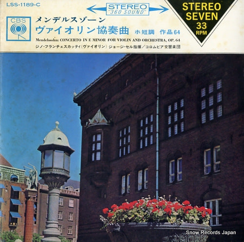 FRANCESKATTI, ZINO mendelssohn; concerto in e minor for violin and orchestra op.64 LSS-1189-C