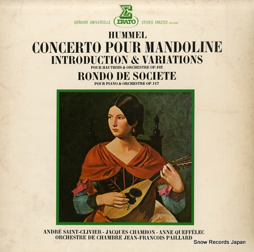 PAILLARD, JEAN-FRANCOIS hummel; concerto pour mandoline ERA-2123