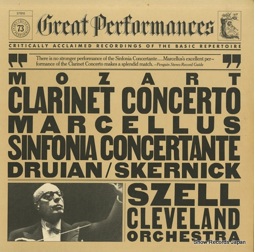 SZELL, GEORGE mozart; clarinet concerto / sinfonia concertante MY37810