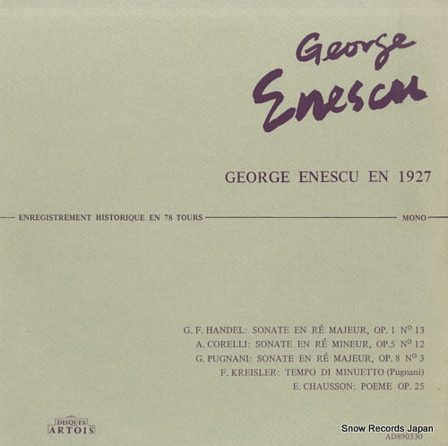 ENESCU, GEORGE george enescu en 1927 AD890330