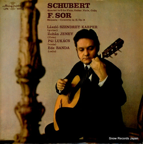 SZENDREY-KARPER, LASZLO schubert; quartet in g for flute, guitar, viola, cello LPX11452