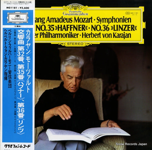 KARAJAN, HERBERT VON mozart; symphonien no.32 no.35 "haffner" no.36 "linzer" MG1181