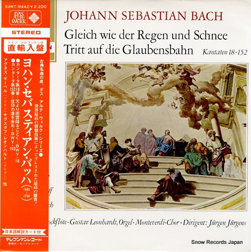 LEONHARDT, GUSTAV bach; gleich wie der regen und schnee SAWT9442-B
