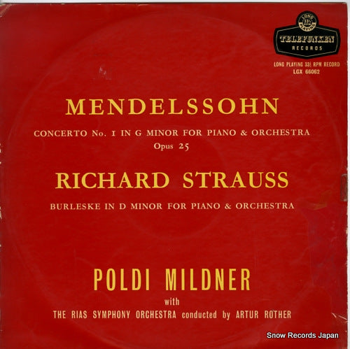 MILDNER, POLDI mendelssohn; concerto no.1 in g minor LGX66062