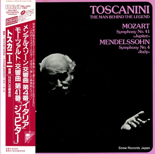 TOSCANINI, ARTURO mendelssohn; symphony no.4 "italian" RCL-3343