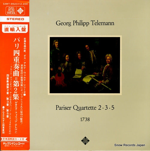 QUADRO AMSTERDAM telemann; paris quartets nos.2.3.5 SAWT9523-A