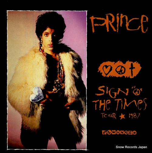 PRINCE sign "o" times tour 1987 NEWING