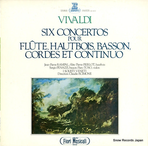 SCIMONE, CLAUDIO vivaldi; six concertos pour flute hautbois basson cordes et continuo ERA1028