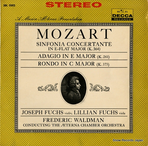 WALDMAN, FREDERIC mozart; sinfonia concertante in e-flat major k.364 SDL15012