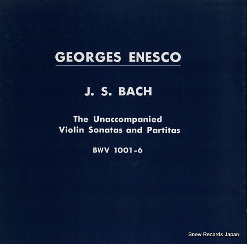 ENESCO, GEORGES bach; the unaccompanied violin sonatas and partitas LOGA-1001