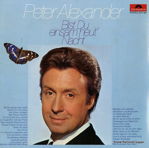 ALEXANDER, PETER bist du einsam heut' nacht 2371067