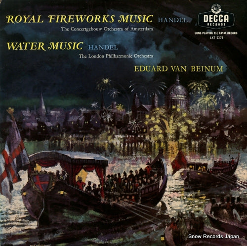 BEINUM, EDUARD VAN handel; royal fireworks music / water music LXT5379