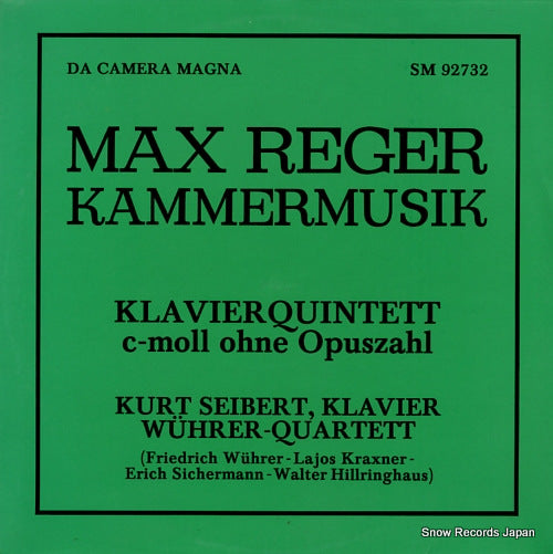 SEIBERT, KURT max reger; kammermusik SM92732