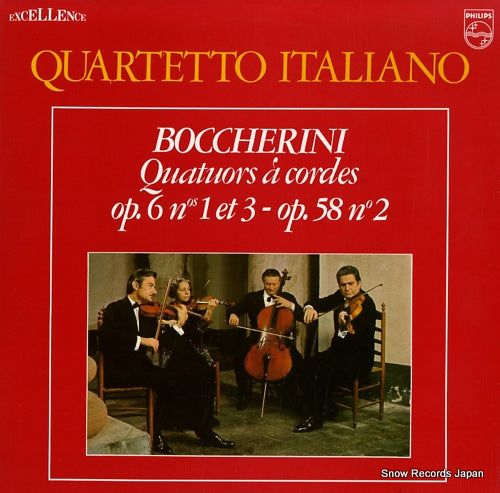 QUARTETTO ITALIANO boccherini; quatuors a cordes op.6, no.1 & 3 - op.58, no.2 6570802