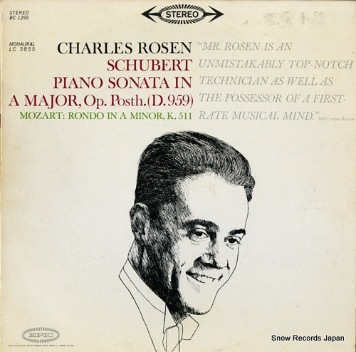 ROSEN, CHARLES schubert; sonata in a major, op. posth. (d.959) BC1255
