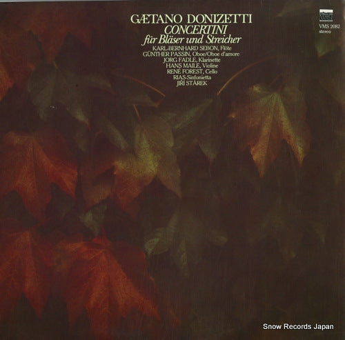 STAREK, JIRI donizetti; concertini fur blaser und streicher VMS2082