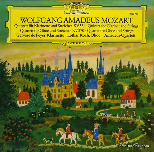 PEYER, GERVASE DE mozart; quintett fur klarinette und streicher a-dur kv 581 2530720