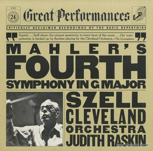 SZELL, GEORGE mahler; symphony no.4 in g major MY37225