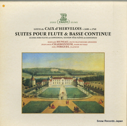 HUNEAU, BERNARD hervelois; suites pour flute & basse continue STU71472