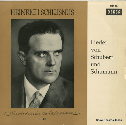 SCHLUSNUS, HEINRICH lieder von schubert und schumann HD16