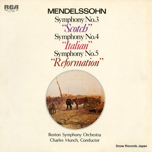 MUNCH, CHARLES mendelssohn; symphonie no.3 "scotcb" RGC-7553