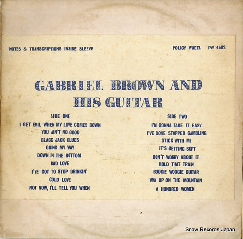 BROWN, GABRIEL and his guitar PW4592