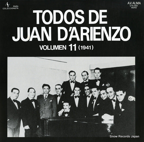 D'ARIENZO, JUAN todos de juan d'arienzo volume 11 (1941) CTA-6031