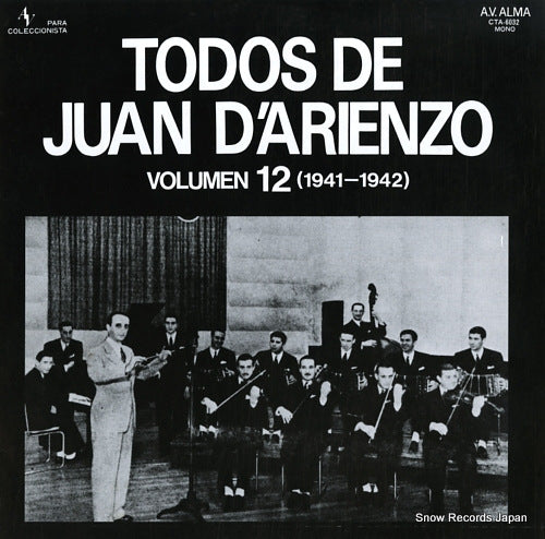 D'ARIENZO, JUAN todos de juan d'arienzo volume 12 (1941-1942) CTA-6032