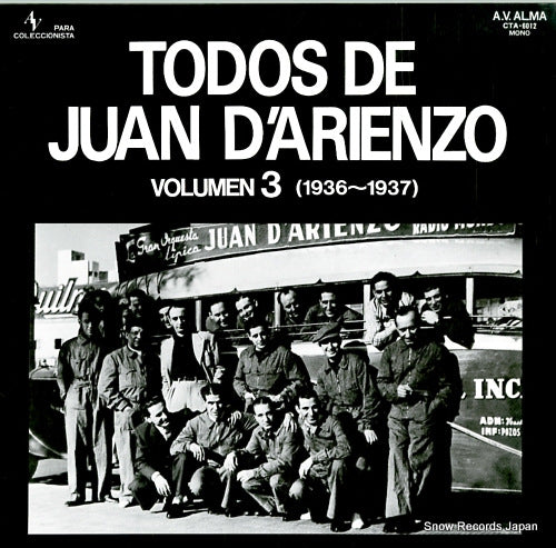 D'ARIENZO, JUAN todos de juan d'arienzo volume 3 (1936-1937) CTA-6012