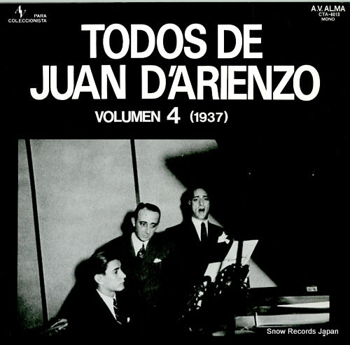 D'ARIENZO, JUAN todos de juan d'arienzo volume 4 (1937) CTA-6013
