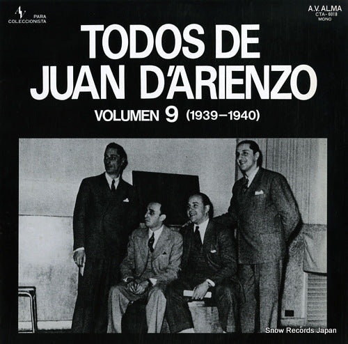 D'ARIENZO, JUAN todos de juan d'arienzo volume 9 (1939-1940) CTA-6018