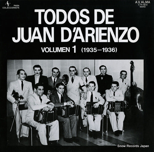 D'ARIENZO, JUAN todos de juan d'arienzo volume 1 (1935-1936) CTA-6010