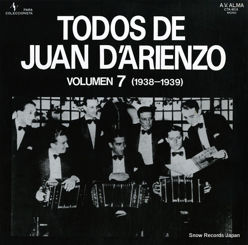 D'ARIENZO, JUAN todos de juan d'arienzo volume 7 (1938-1939) CTA-6016